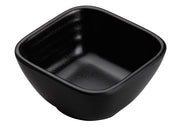 Winco WDM017 - 301, 2 - 5/8" Haruki Melamine Square Dish, Black, 48pcs/case