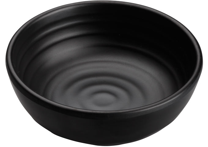 Winco WDM017 - 302, Haruki 4" Melamine Round Dish Bowl, Black, 48pcs/case
