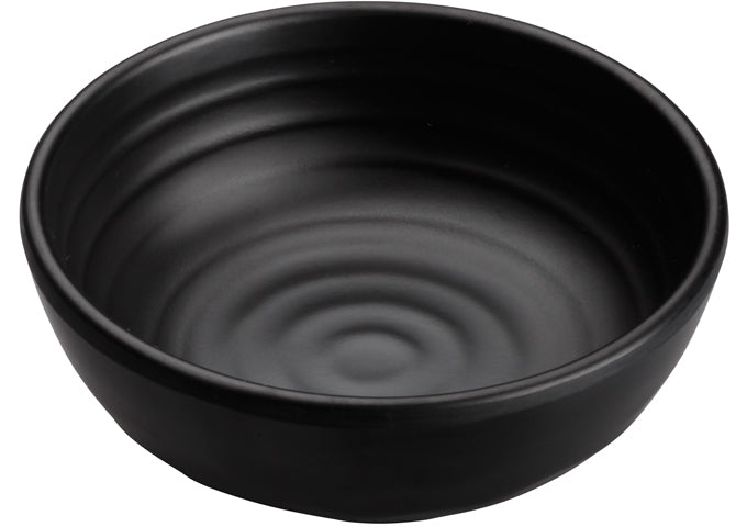 Winco WDM017-302, Haruki 4" Melamine Round Dish Bowl, Black, 48pcs/case