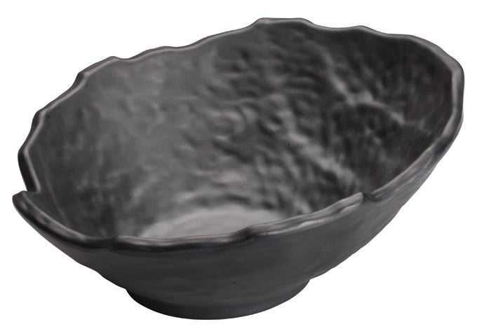 Winco WDM019 - 308, 9"Dia Kaori Melamine Angled Bowl, Black, 12pcs/case