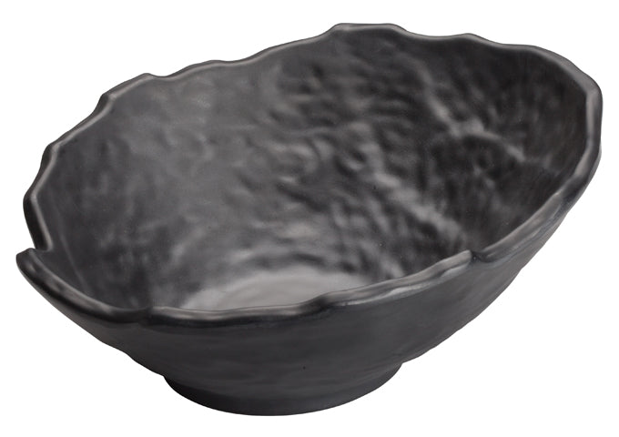 Winco WDM019-308, 9"Dia Kaori Melamine Angled Bowl, Black, 12pcs/case