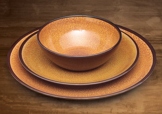 Winco WDM020 - 402, 11"Dia Ava Melamine Round Plate, Tan, 24pcs/case