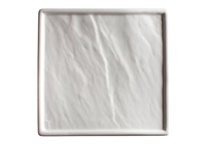 Winco WDP001 - 207, Ardesia Calacatta 10 - 1/4" Sq Porcelain Square Platter, Creamy White, 3 pcs/pack