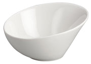 Winco WDP003 - 201, 6 - 1/2"Dia. Porcelain Angled Bowl, Creamy White, 36pcs/case