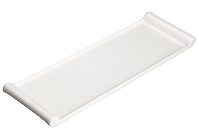 Winco WDP017-118, 17-3/4" x 5-1/2" Paredes Porcelain Rectangular Platter, Bright White, 12 pcs/case