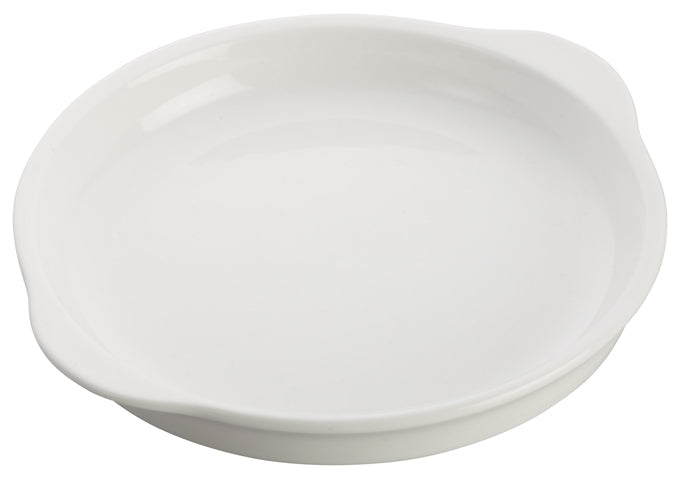 Winco WDP018-104, 11" Edessa Porcelain Round Dish, Bright White, 12 pcs/case