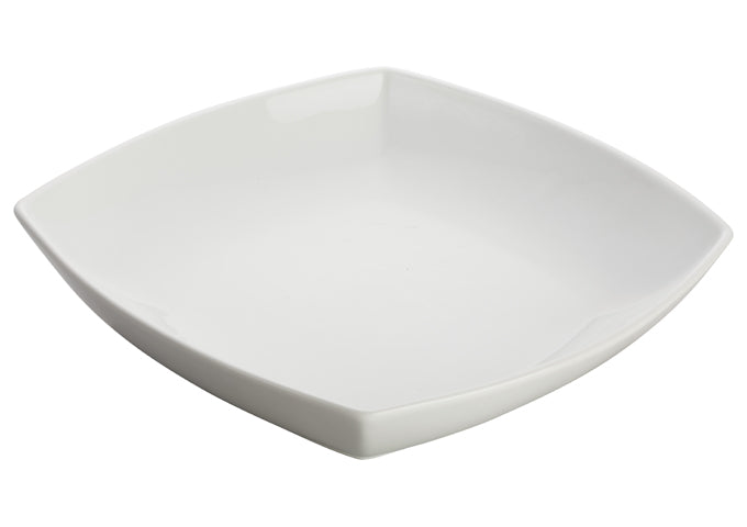Winco WDP019-101, 10"Sq Sefton Porcelain Square Bowl, Bright White, 12 pcs/case