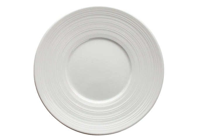 Winco WDP022-109, Zendo 11-1/8"Dia. Porcelain Round Plate, Bright White, 12 pcs/case