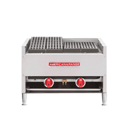 American Range AECB-24 24" Countertop Char-Rock Gas Charbroiler, Lava Rock, 70,000 BTU