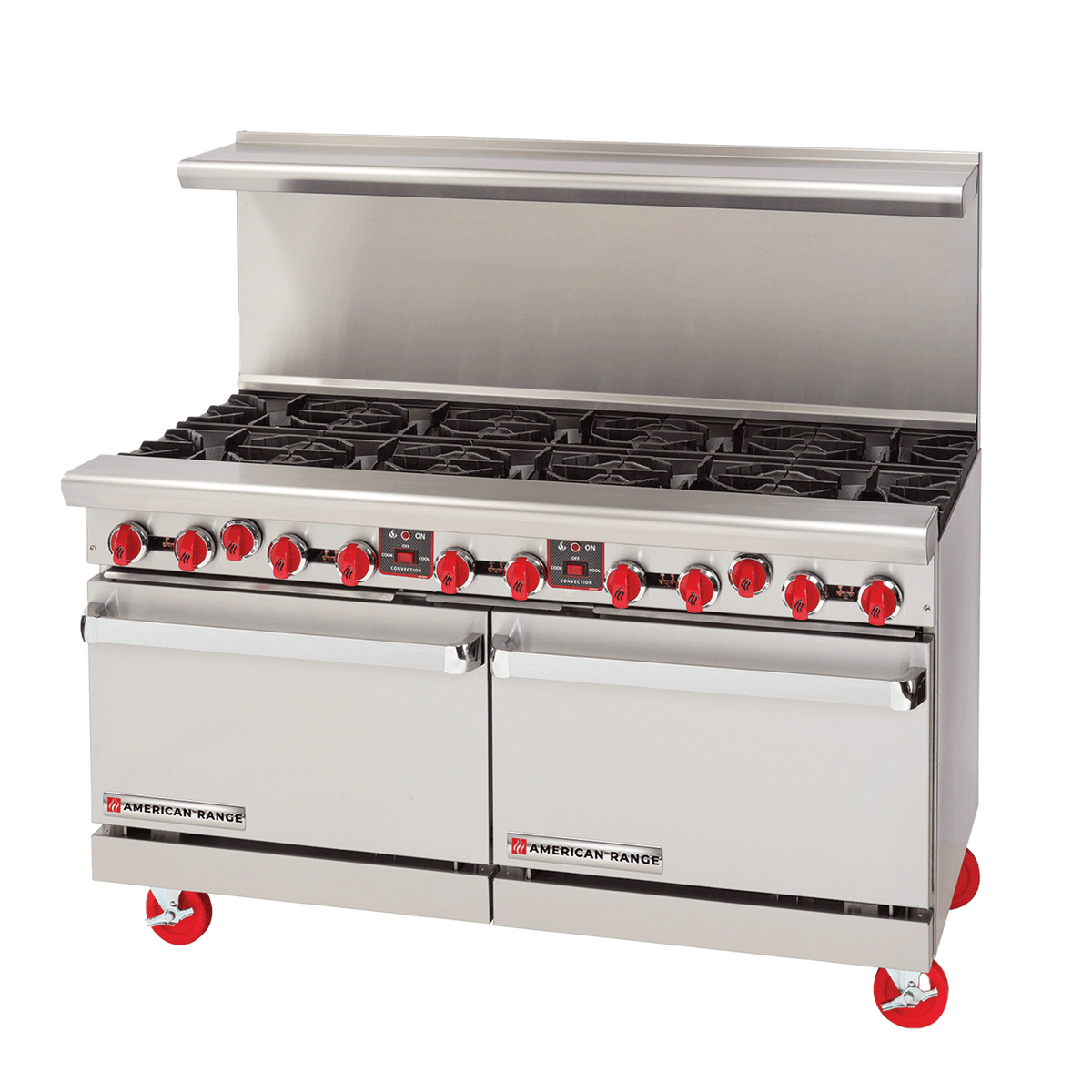 American Range AR-10-CC 60" Gas Range, 10 Burners, (2) Convection Ovens