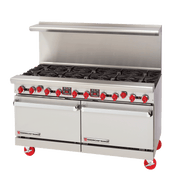 American Range AR-12G-8B-CC 60" Gas Range, 8 Burners, 12" Griddle, (2) Convection Ovens