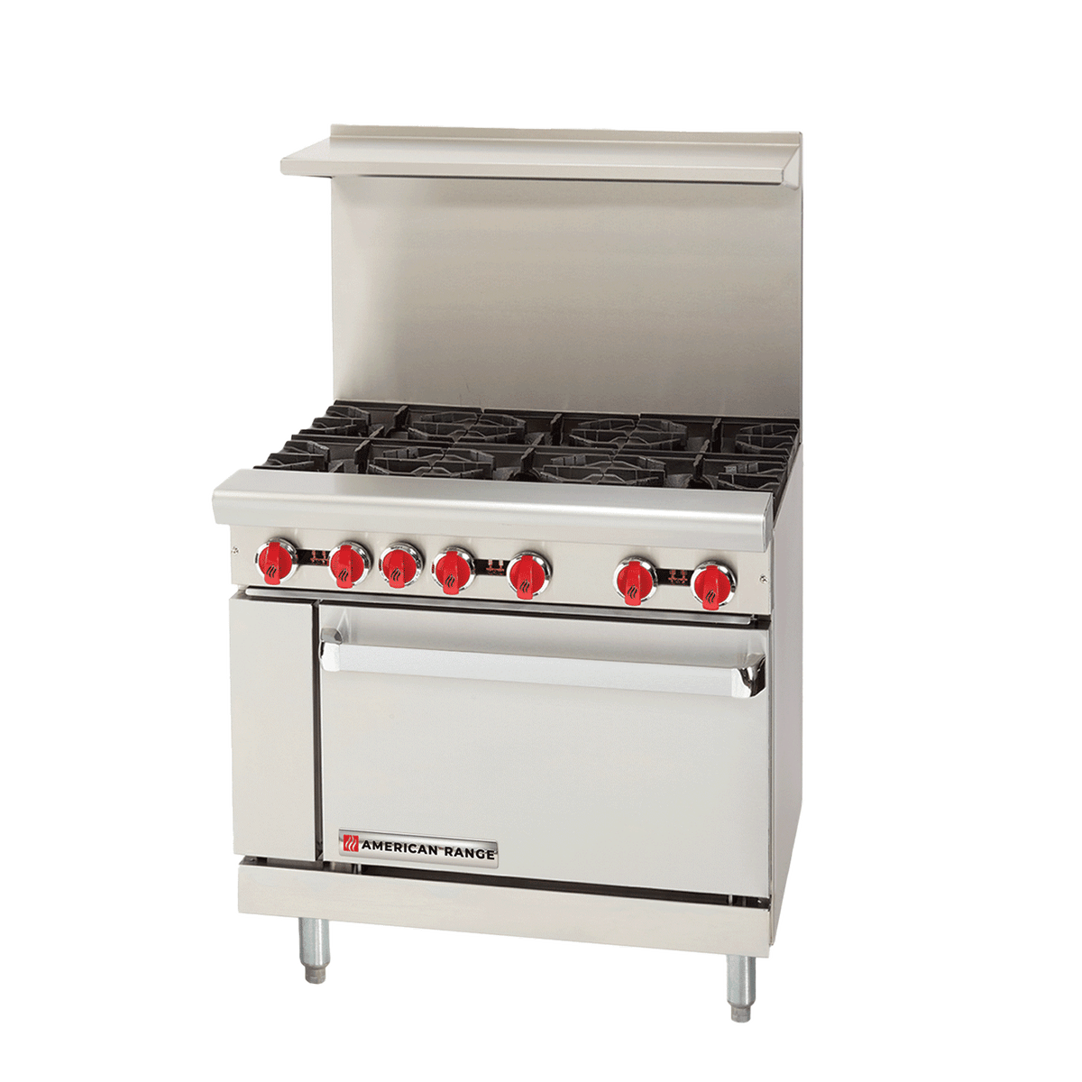 American Range AR-6-SB 36" Gas Range, 6 Burners, Storage Base