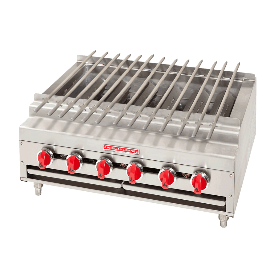 American Range ARKB-72 72" Countertop Gas Kebob Broiler, 12 Burners, 360,000 BTU