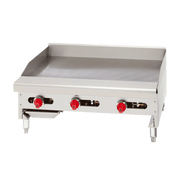 American Range ARMG-36 36" Countertop Gas Griddle, Manual Controls, 1" Steel Plate, 90,000 BTU