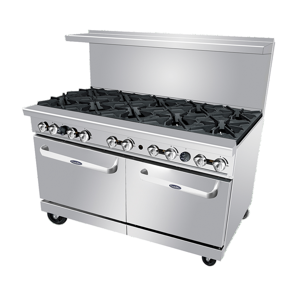 ATOSA AGR - 10B, 60 - Inch , 10 Burners Heavy Duty Gas Range with Double Oven