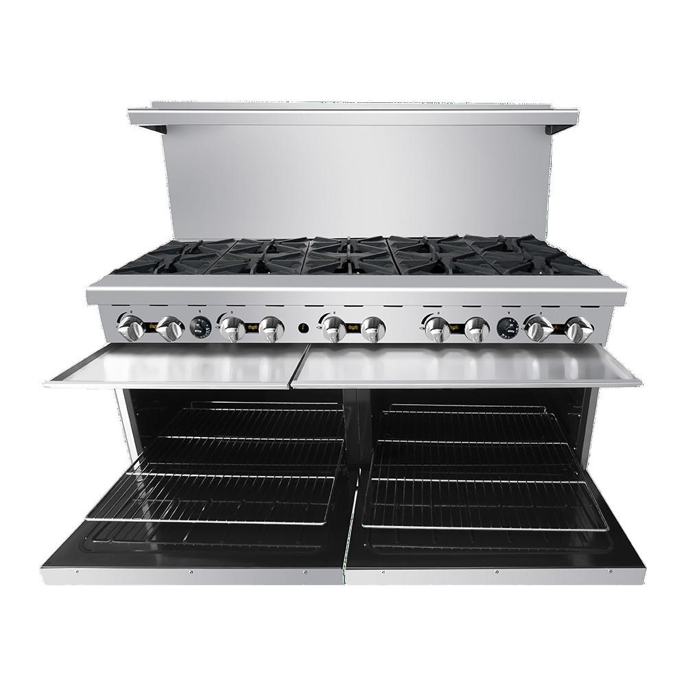 ATOSA AGR - 10B, 60 - Inch (152.4 cm) 10 Burners Heavy Duty Gas Range with Double Oven