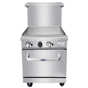 ATOSA AGR - 24G, 24 - Inch (60.96 cm) Heavy Duty Gas Range with Griddle Top and Single Oven