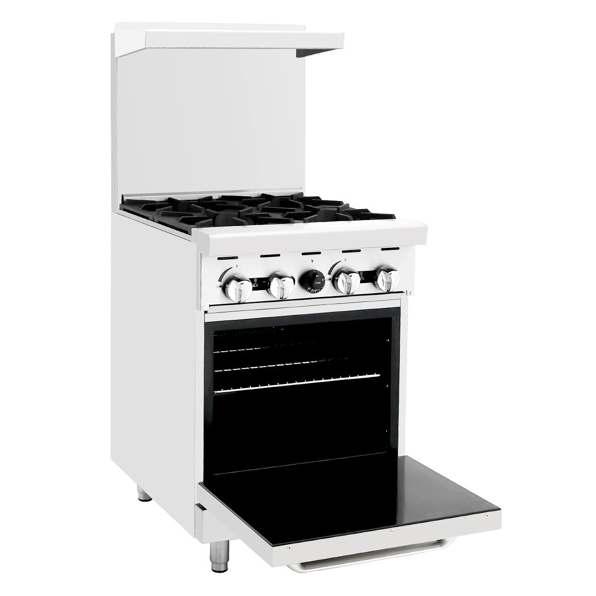 ATOSA AGR - 4B, 24 - Inch 4 Burner Heavy Duty Gas Range Single Oven