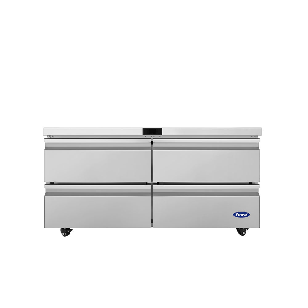 Atosa AUF60D4 60" Undercounter Freezer with Drawers, 15.5 Cu. Ft.