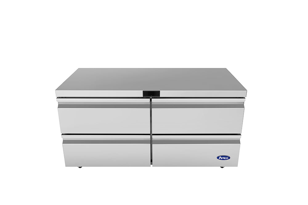 Atosa AUF60D4 60" Undercounter Freezer with Drawers, 15.5 Cu. Ft.