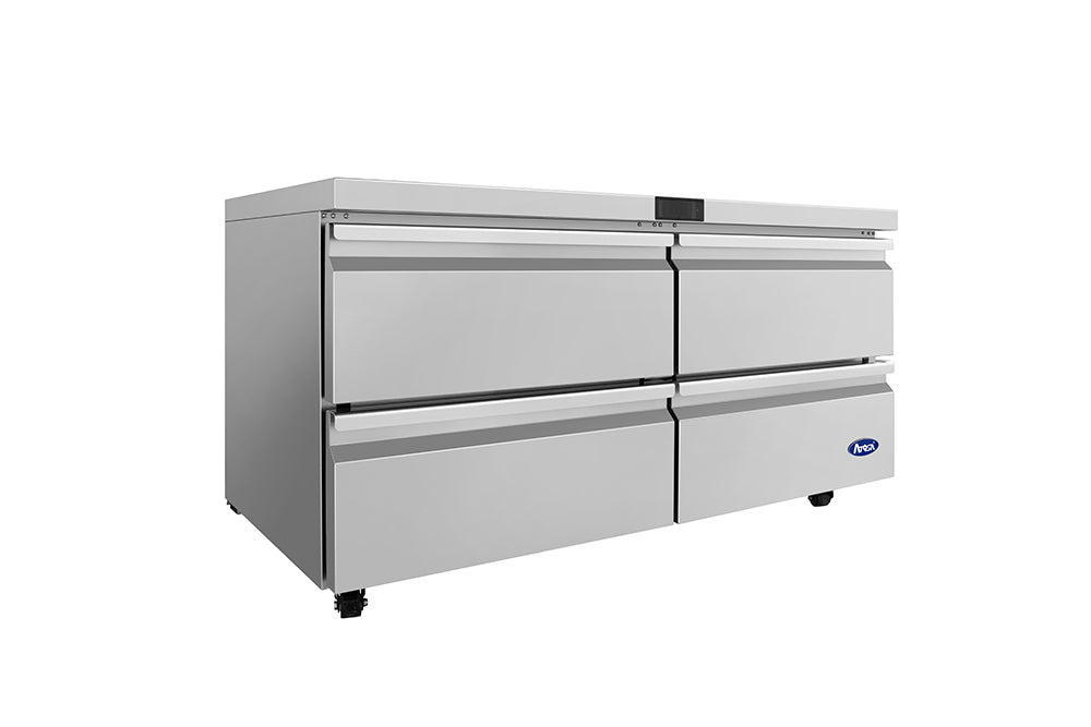 Atosa AUF60D4 60" Undercounter Freezer with Drawers, 15.5 Cu. Ft.