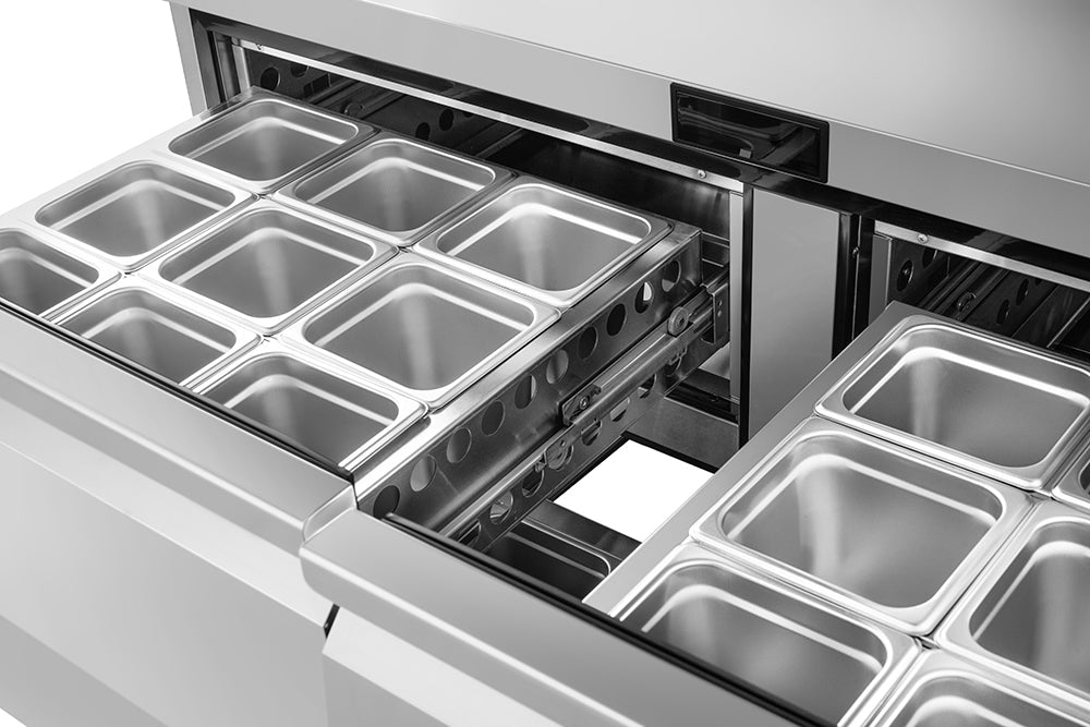 Atosa AUF60D4 60" Undercounter Freezer with Drawers, 15.5 Cu. Ft.