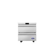 Atosa AUR27D2 28" Undercounter Refrigerator with Drawers, 6.5 Cu. Ft.