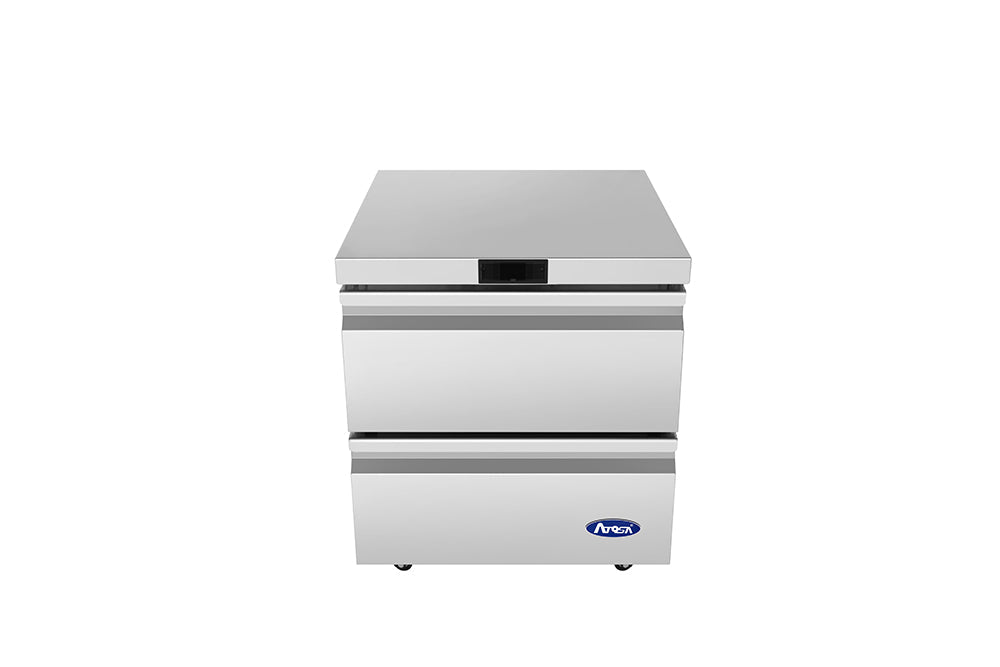 Atosa AUR27D2 28" Undercounter Refrigerator with Drawers, 6.5 Cu. Ft.