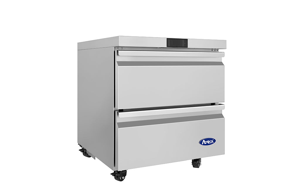 Atosa AUR27D2 28" Undercounter Refrigerator with Drawers, 6.5 Cu. Ft.