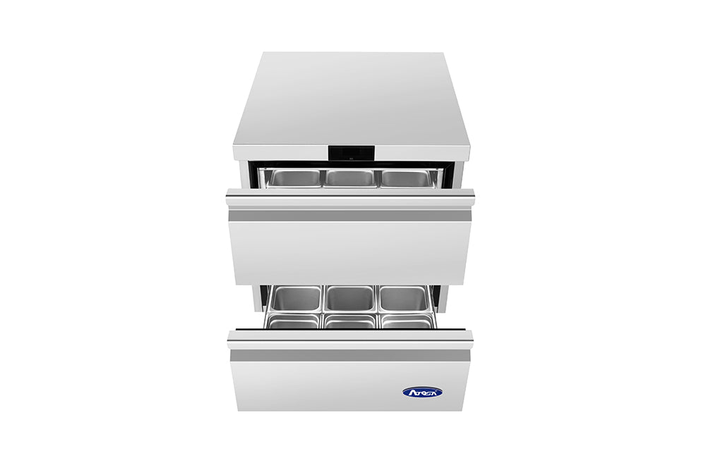 Atosa AUR27D2 28" Undercounter Refrigerator with Drawers, 6.5 Cu. Ft.
