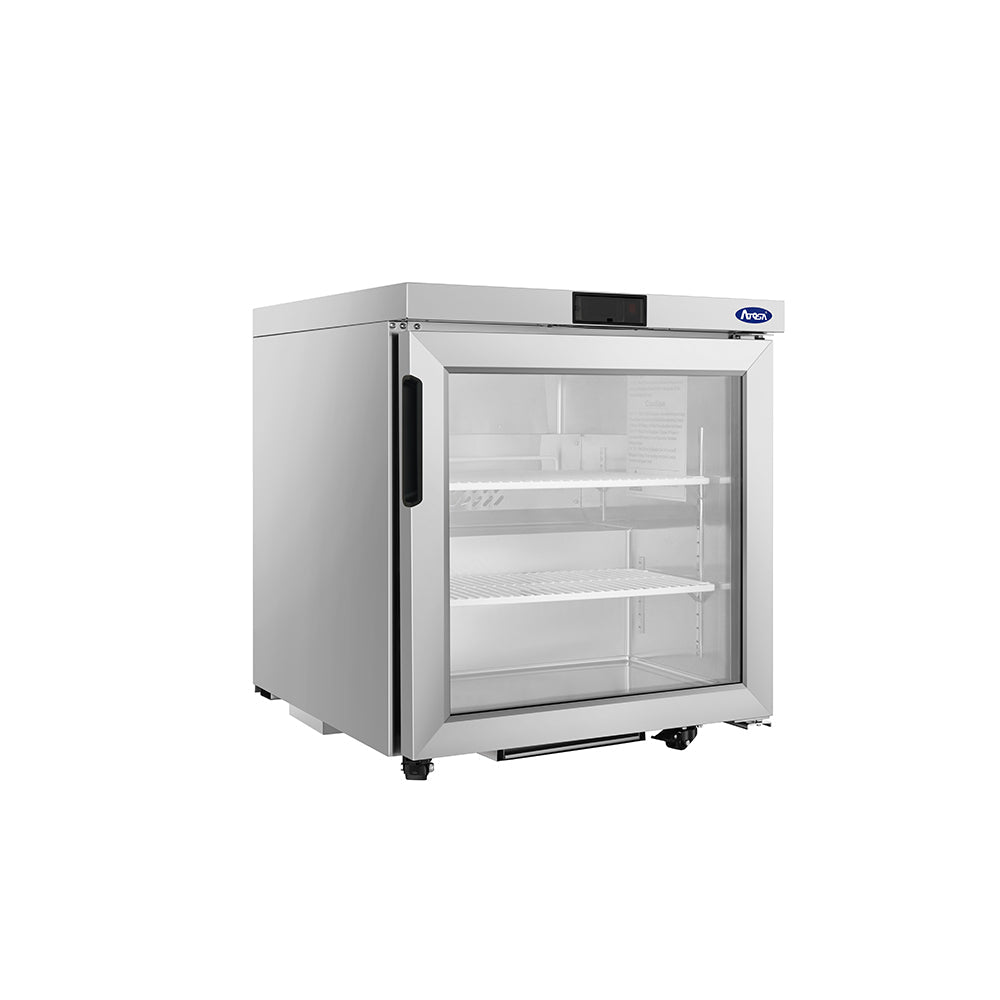Atosa AUR27GD 28" Glass Door Undercounter Refrigerator, 6.4 Cu. Ft.