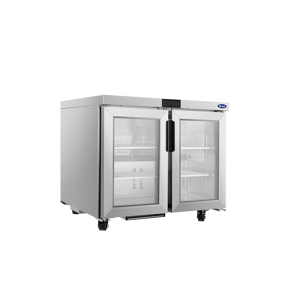 Atosa AUR36GD 36" Glass Door Undercounter Refrigerator, 8.6 Cu. Ft.