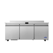 Atosa AWR72SD 73" Worktop Refrigerator with Backsplash, 18.89 Cu. Ft.