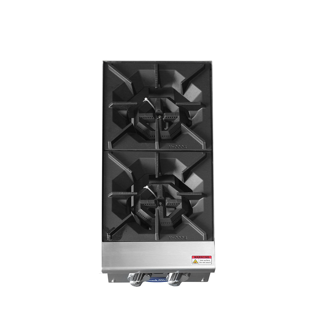 Atosa CookRite ACHP-2 12" 2-Burner Hot Plate, 64,000 BTU