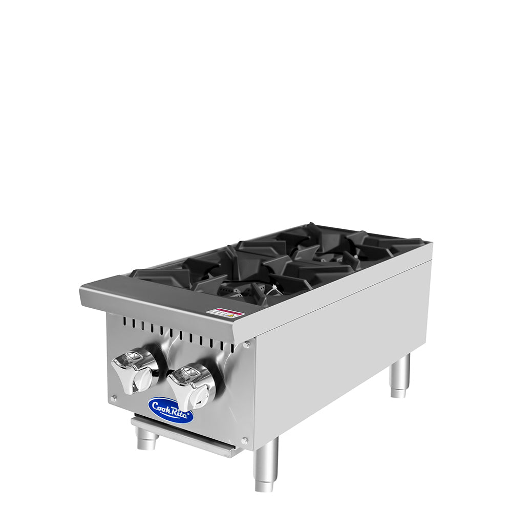 Atosa CookRite ACHP-2 12" 2-Burner Hot Plate, 64,000 BTU