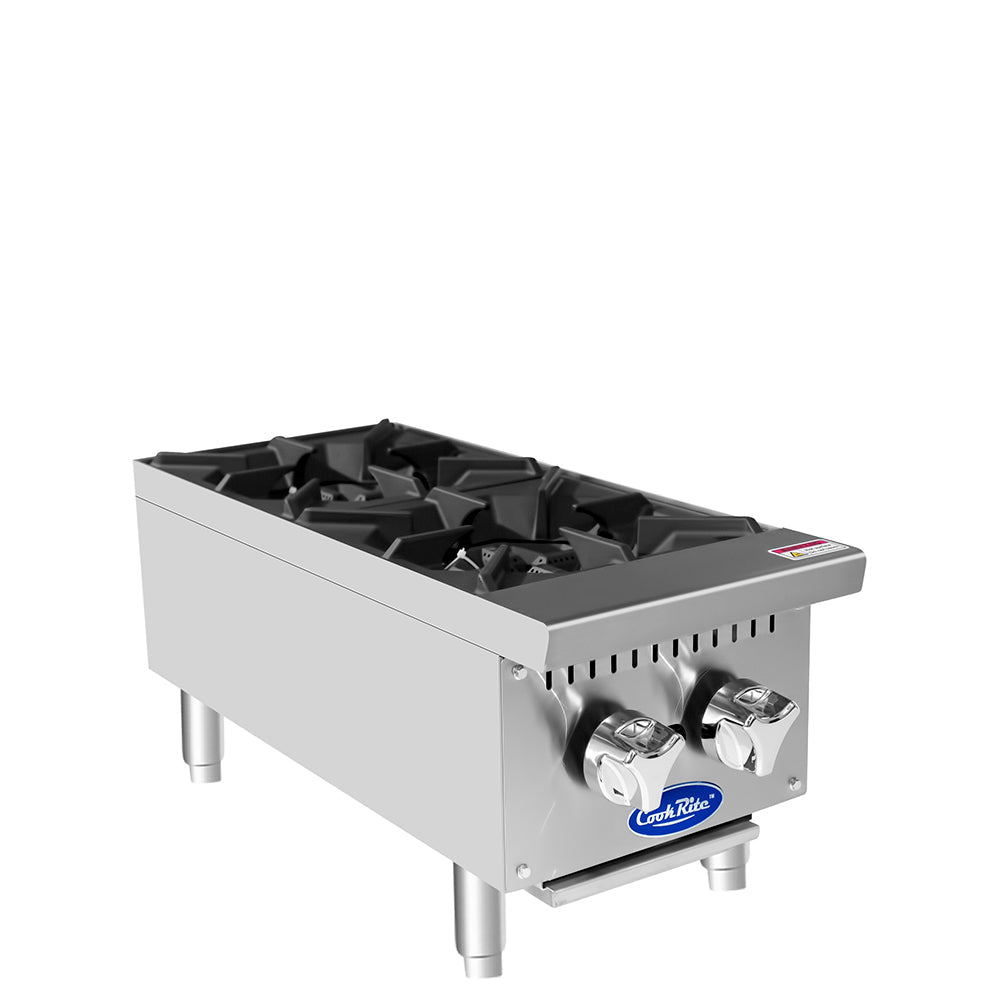 Atosa CookRite ACHP-2 12" 2-Burner Hot Plate, 64,000 BTU
