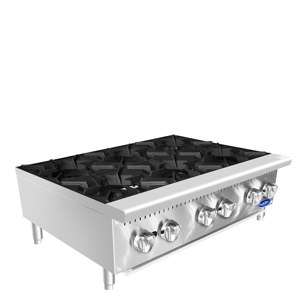 Atosa CookRite ACHP-6 36" 6-Burner Hot Plate, 192,000 BTU