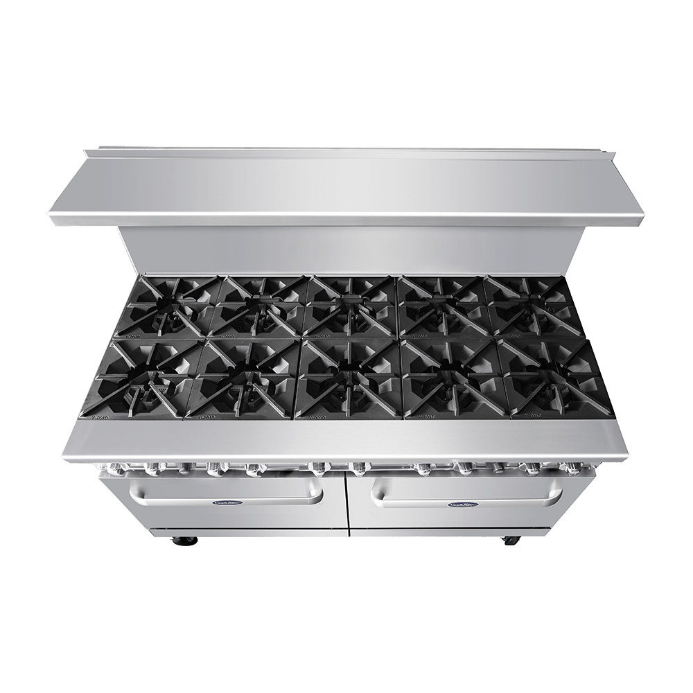 Atosa CookRite AGR-10B 60" Gas Range with 10 Open Burners, 374,000 BTU