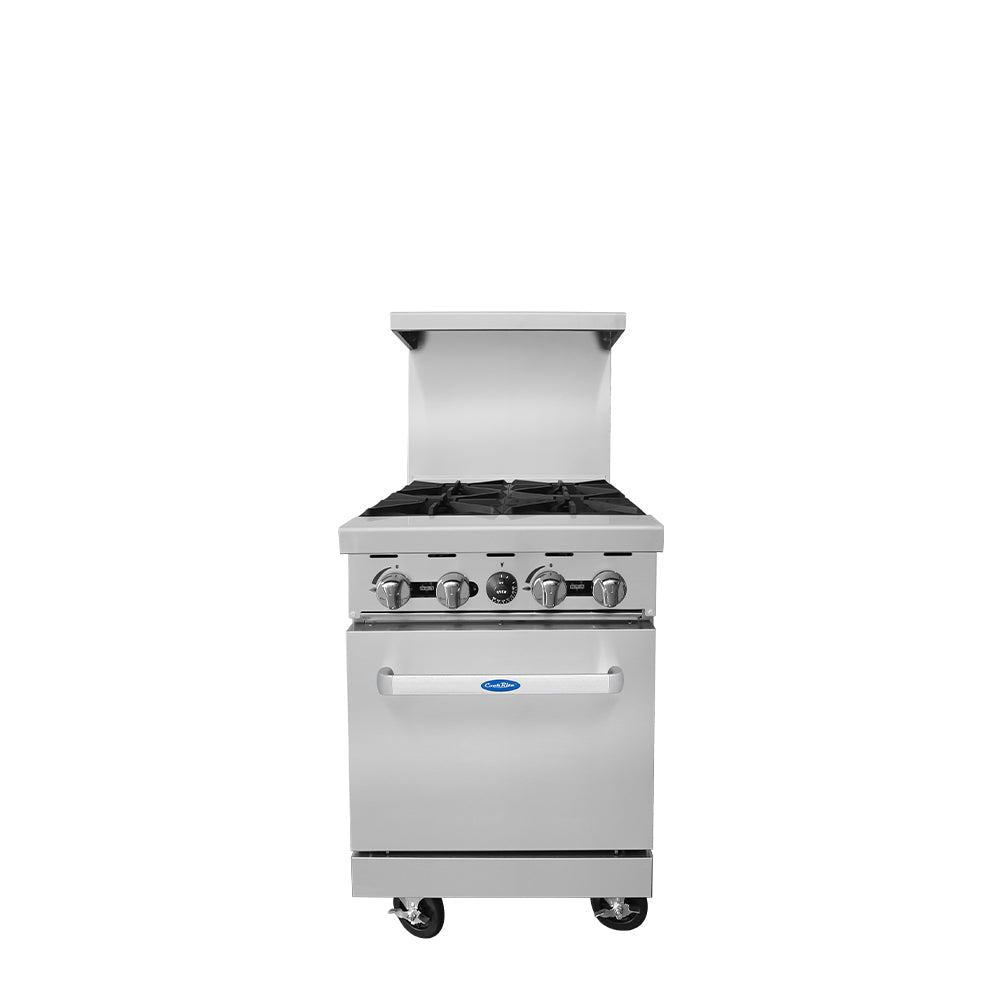 Atosa CookRite AGR-4B 24" Gas Range with 4 Open Burners, 152,000 BTU