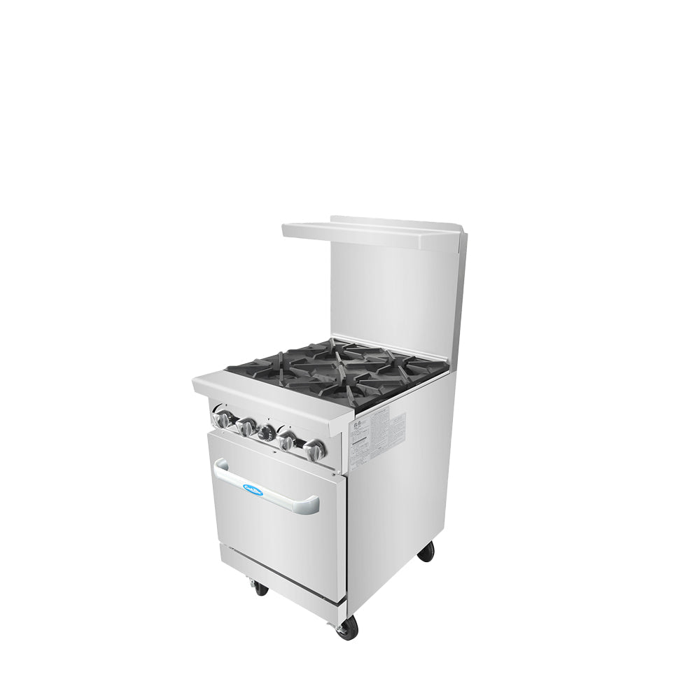 Atosa CookRite AGR-4B 24" Gas Range with 4 Open Burners, 152,000 BTU