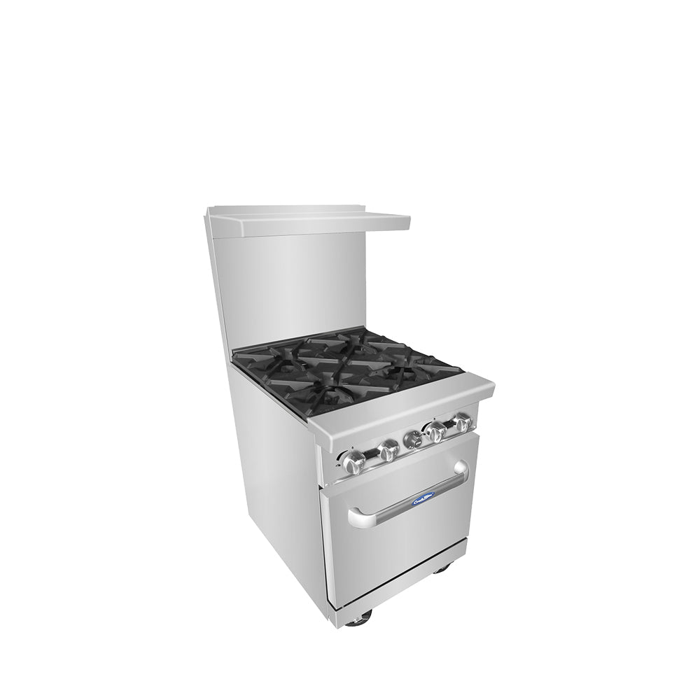 Atosa CookRite AGR-4B 24" Gas Range with 4 Open Burners, 152,000 BTU