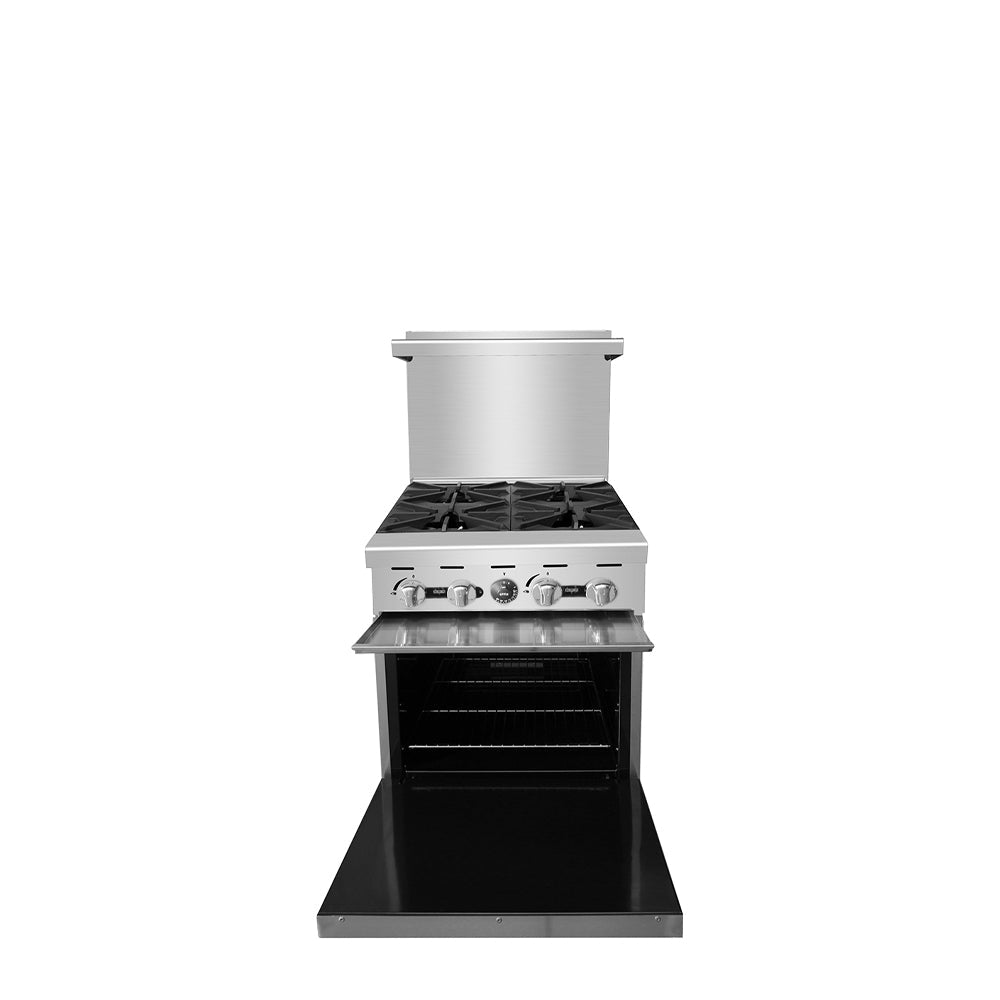 Atosa CookRite AGR-4B 24" Gas Range with 4 Open Burners, 152,000 BTU