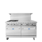 Atosa CookRite AGR-4B36GR 60" Gas Range with 4 Open Burners & 36" Griddle, 257,000 BTU