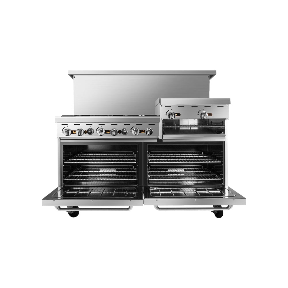 Atosa CookRite AGR-6B-24RGB 60" Range with Raised Griddle / Broiler, 246,000 BTU