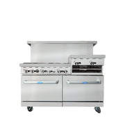 Atosa CookRite AGR-6B-24RGB 60" Range with Raised Griddle / Broiler, 246,000 BTU
