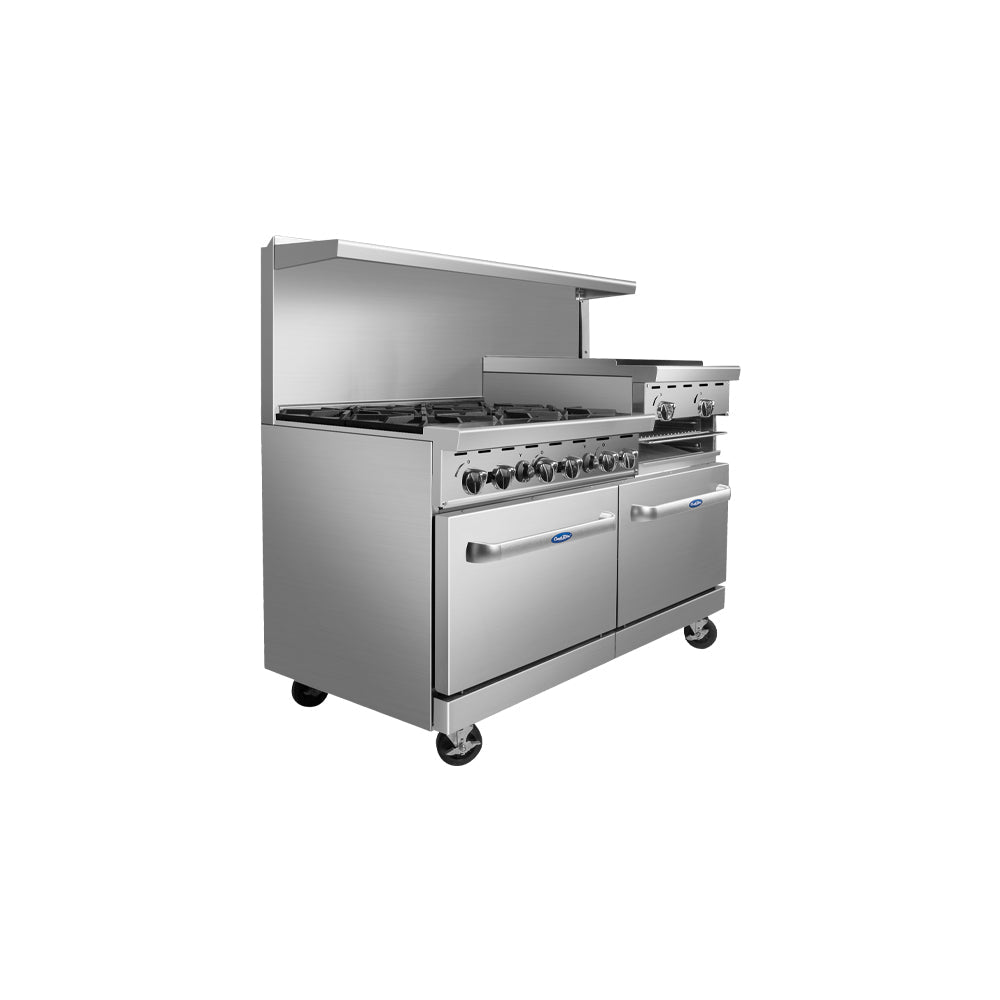 Atosa CookRite AGR-6B-24RGB 60" Range with Raised Griddle / Broiler, 246,000 BTU