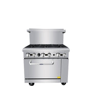 Atosa CookRite AGR-6B 36" Gas Range, 6 Open Burners, Standard Oven, 219,000 BTU