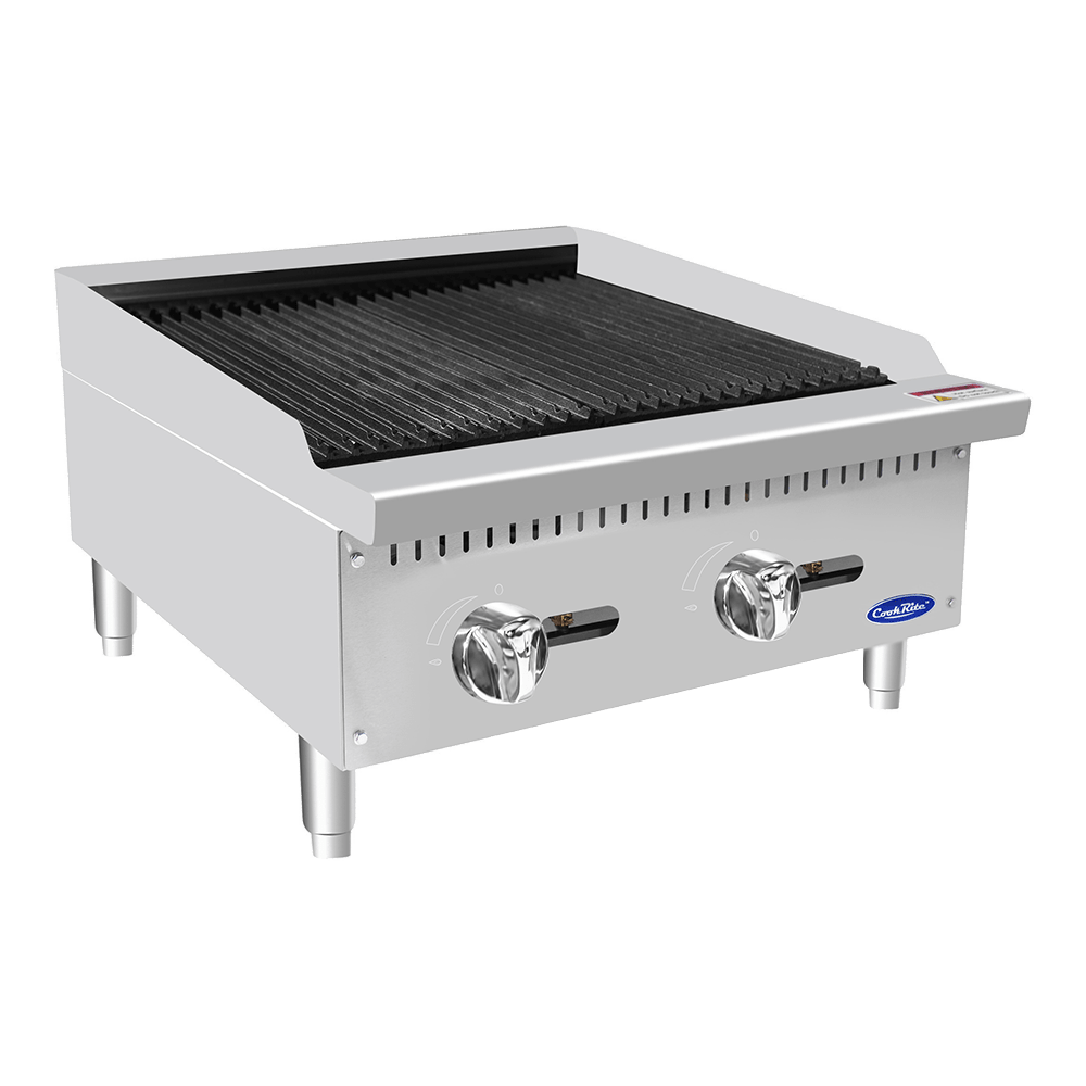 Atosa CookRite ATCB-24 24" Char Rock Broiler, 70,000 BTU