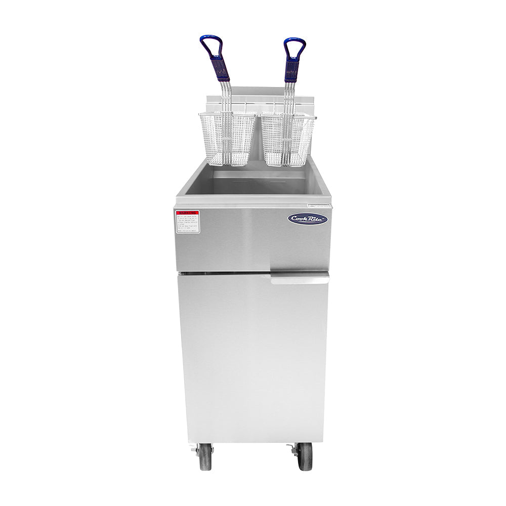 Atosa CookRite ATFS-50 16" 50 LB Deep Fryer, 136,000 BTU
