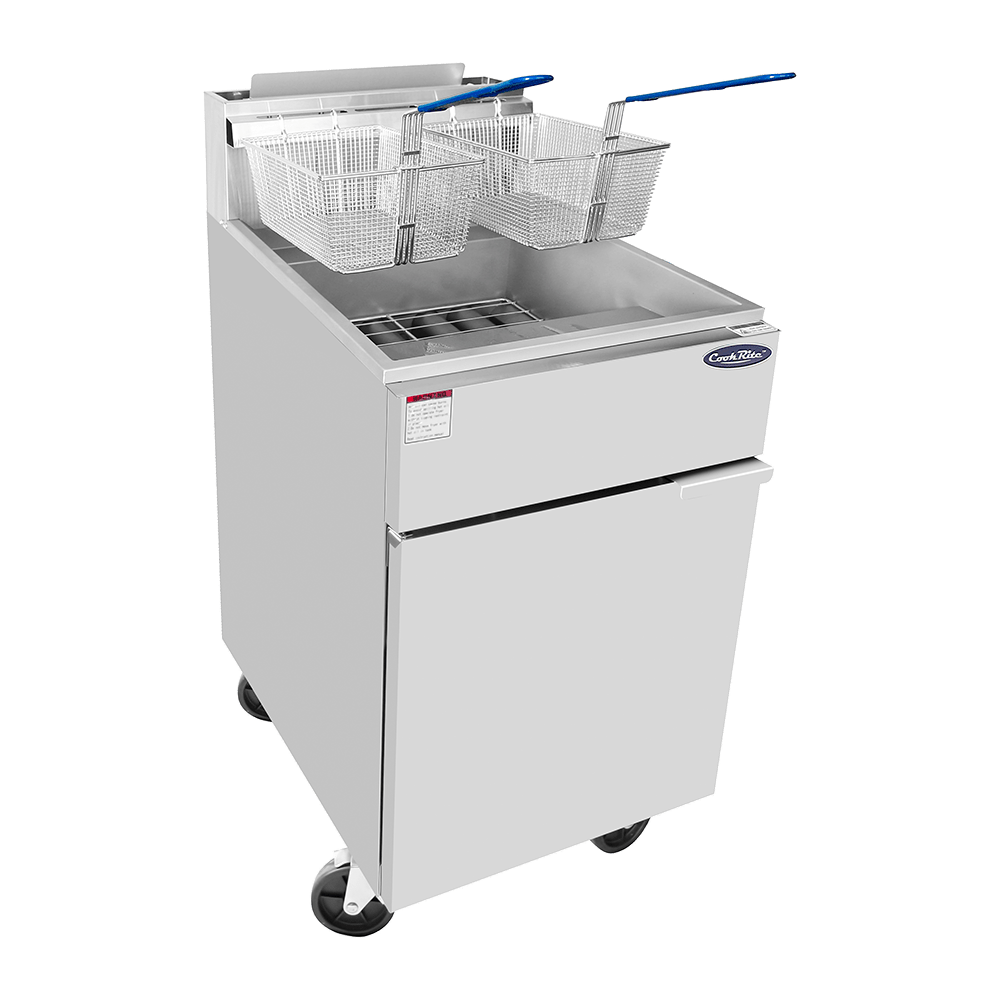 Atosa CookRite ATFS-75 21" 75 LB Deep Fryer, 170,000 BTU